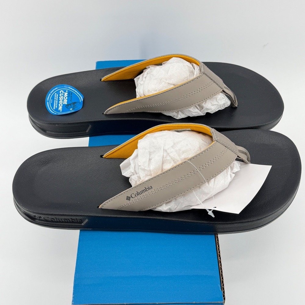 Columbia Hood River Flip Flops Mens Size 11 Sandals Kettle Shark‎ BM6923-005 NEW - Picture 3 of 14